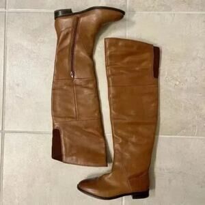 ALDO Knee High Genuine Leather Boots COLOR Caramel Tan Brown WOMENS SIZE 6.5 M​